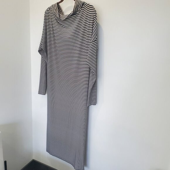 OMO Norma Kamali Black & White Stripe Maxi Stretch Straight Dress  Small/Medium - Picture 10 of 10
